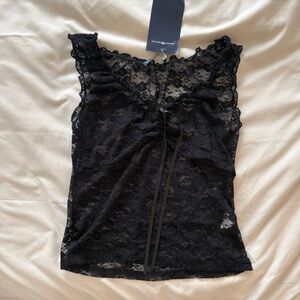 Brandy Melville Black Lace Top